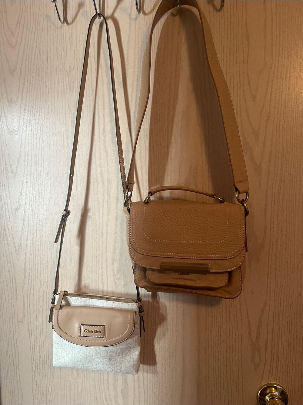 Calvin Klein Beige and Tan Crossbody Bag Duo